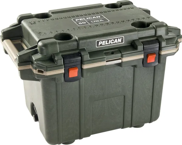 Pelican 50 Qt--od Green-tan Cooler cases 06747