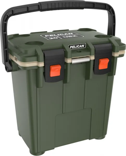 Pelican 20qt Elite Cooler-od Grn-tan cases 06827