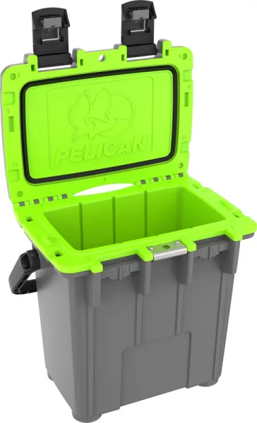 Pelican 20 Qt Dark Gray-electric Green cases 06863
