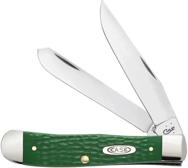 Case Standard Jigged Green Synthetic Trapper (6254 SS) Knives 10000