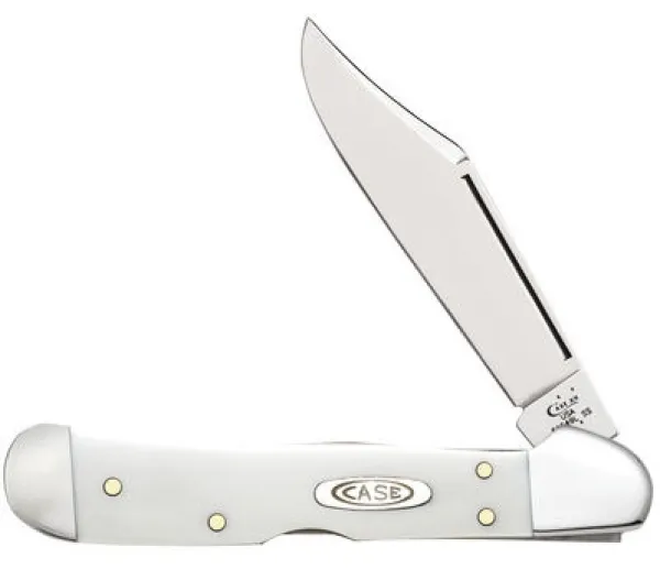 Case Sm White Synthetic Copperlock Knives 10005