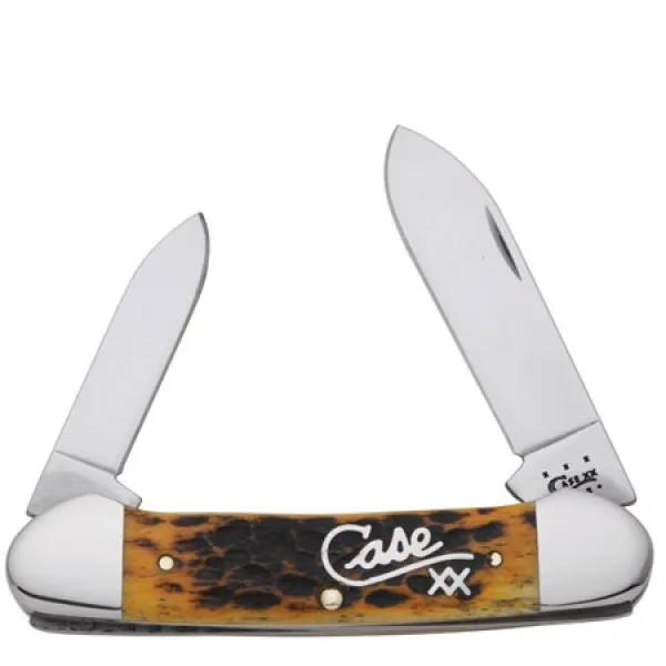 Case Canoe Goldenrod Bone Knives 10132