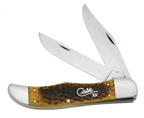 Case Fold Hunt Sil Script Goldenrod Knives 10134
