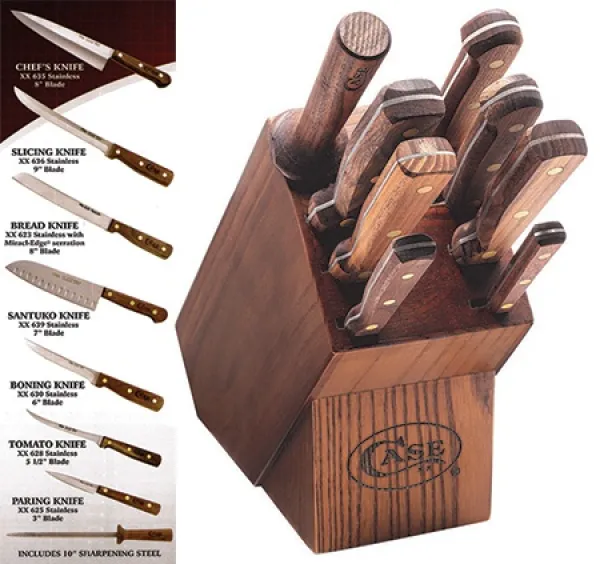 Case 9 Pc Cutlery Block & Knife Set Knives 10249