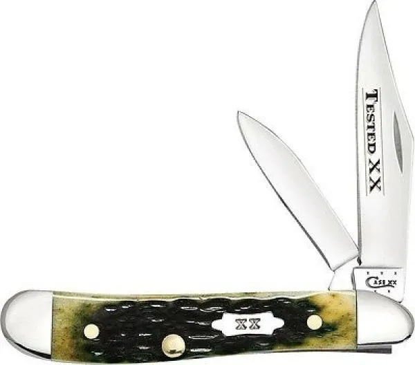 Case Ss Olive Bone Peanut Knives 10262