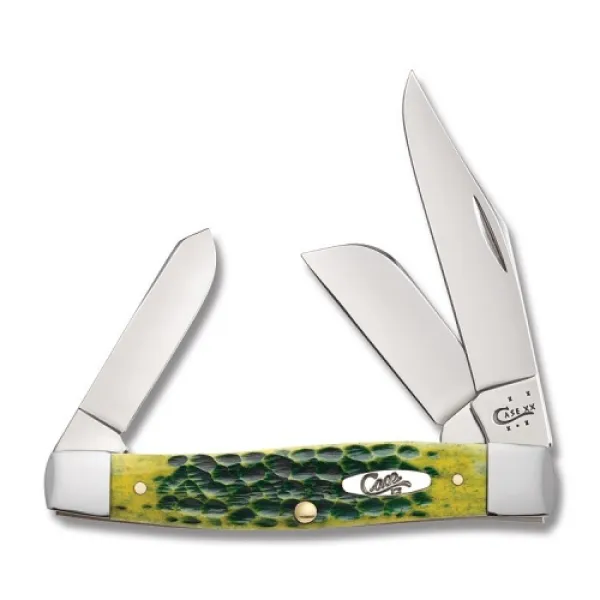 Case Green Apple Bone - Standard Jig Large Stockman (6375 SS) Knives 10284