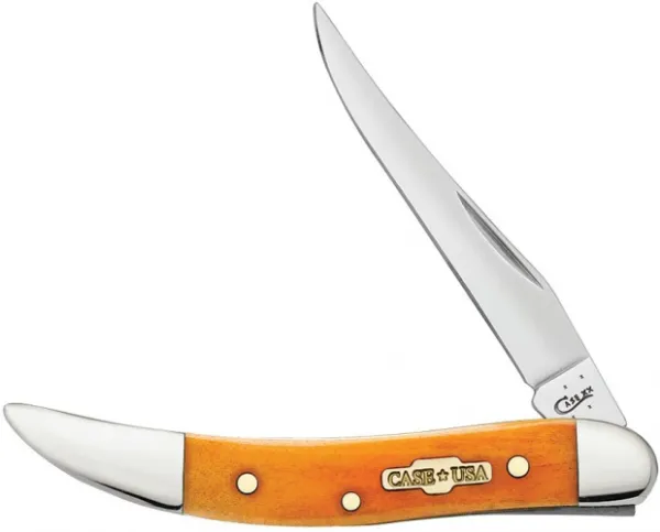Case Sm Persim Orng Sm Tx Toothpick Knives 10311