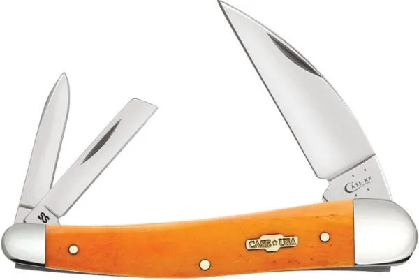 Case Smooth Persimmon Orange Bone Seahorse Whittler (6355WH SS) Knives 10312