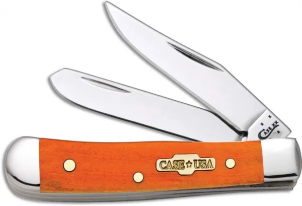 Case Sm Persim Orng Bn Tiny Trapper Knives 10313