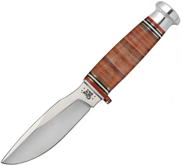Case Mushroom Cap Leather Hunter - Drop Point (375-4 SS) with Leather Sheath Knives 10341