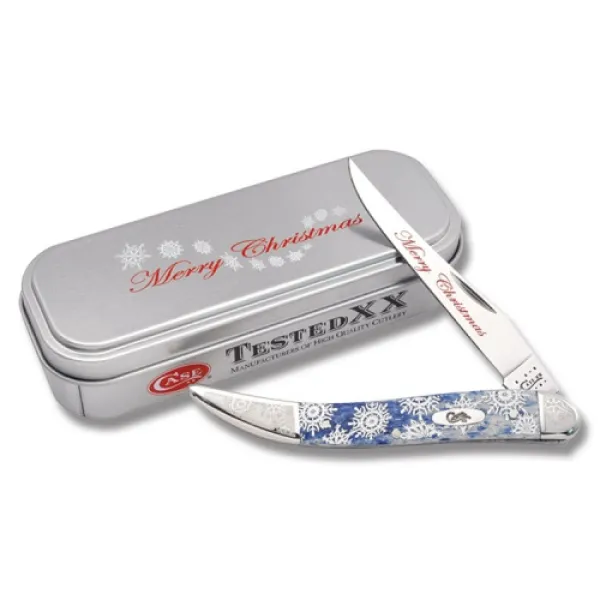 Case Christmas Blue Med Toothpick Knives 10519