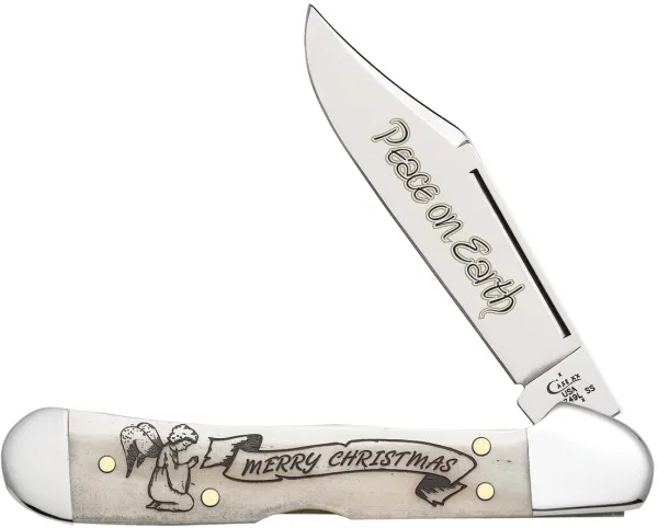 Case Christmas-sm Nat Bn Copperlock Knives 10575