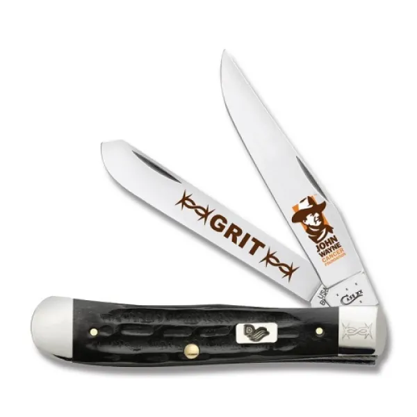 Case Jw Jig Buffalo Horn Trapper Knives 10696