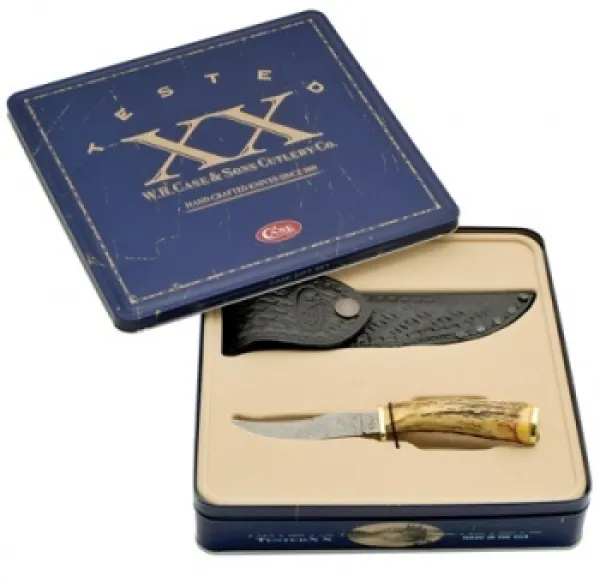 Case Damascus Stag Pheasant- Tin Knives 10817