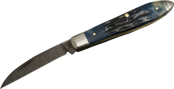Case Med Blue Damascus Tear Drop Knives 10831