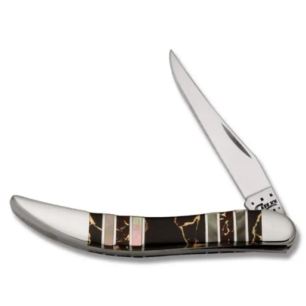 Case 11062 Exotic Black Aztec Tiny Toothpick Knife