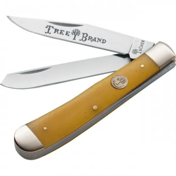 Boker Ts Trapper Smooth Yellow Bone knives 110731