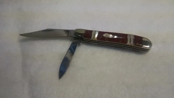 Case Exotic Red-gold Jasper Peanut Knives 11096