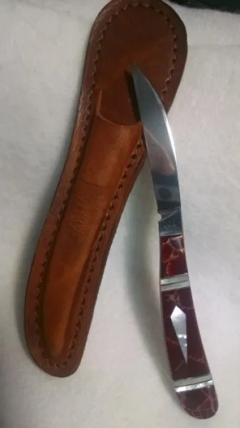 Case Exotic Red-gold Jasper Desk Knives 11099