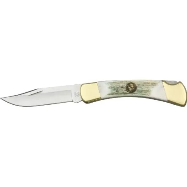 Buck 6293 B&c Elk Handle Foldg Hu knives 110EKSCLE