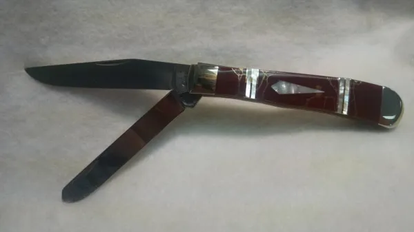 Case Ex Red-gold Jasper Trapper Knives 11101