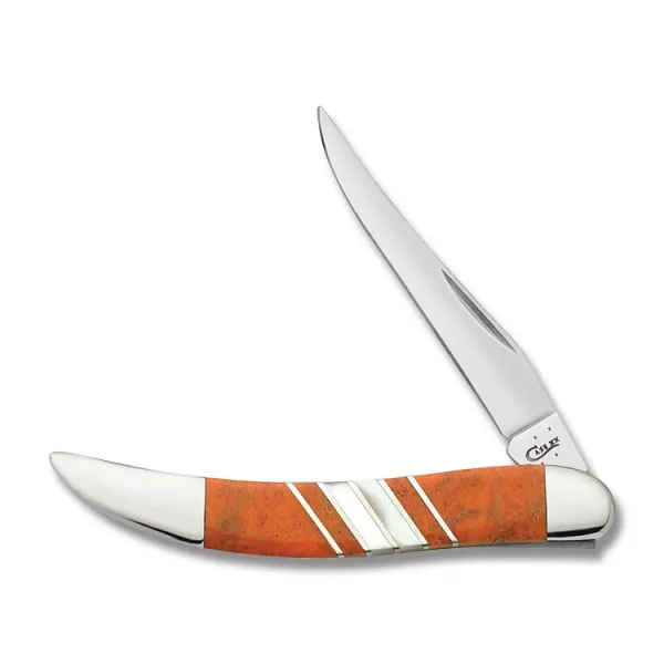 Case Ex Orng Coral Sm Tx Toothpick Knives 11106