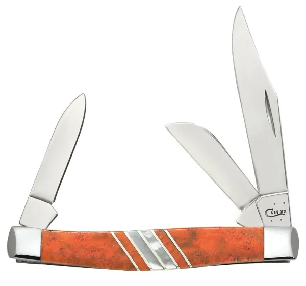 Case Ex Orange Coral Med Stockman Knives 11108