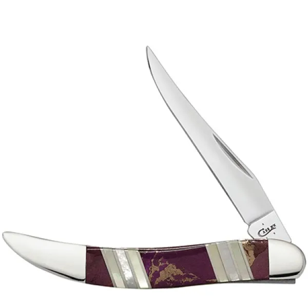 Case Exotice Purple Turq Tiny Tpick Knives 11118