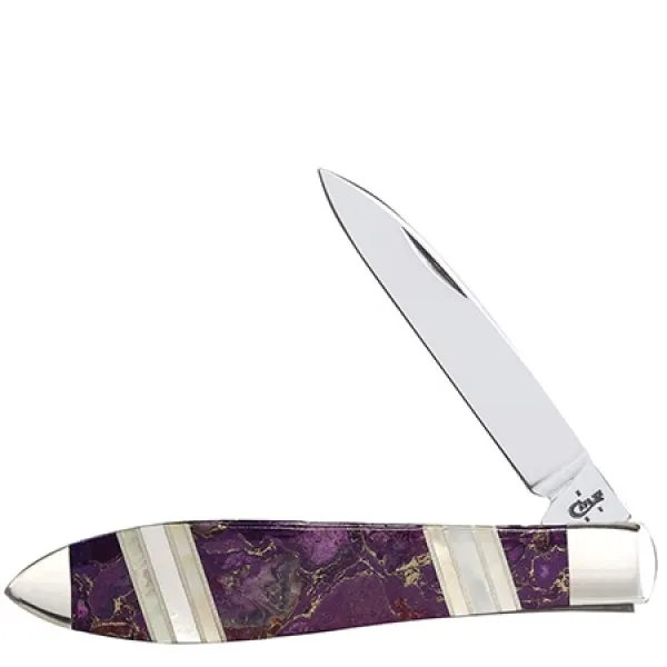 Case Exotic Purple Turq Tear Drp Knives 11119