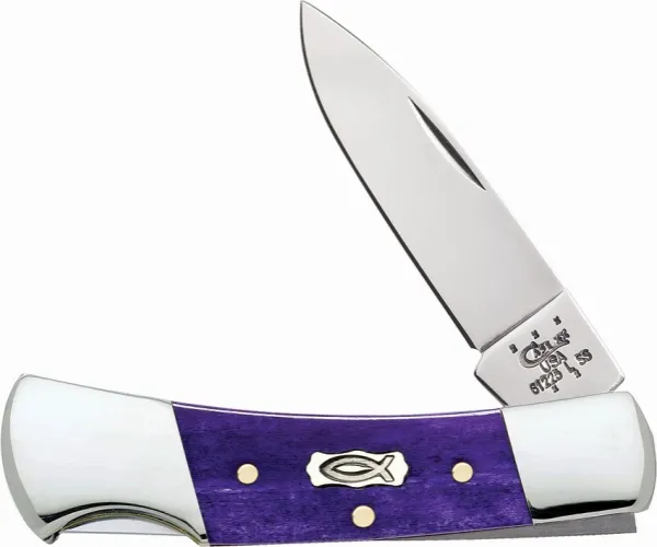 Case Purple Bone Icthus Lockback CA11133