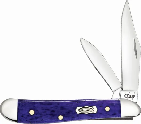 Case Sm Purp Bone Peanut Knives 11134
