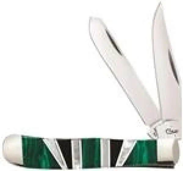 Case Exotic Grn Malchite Tiny Trapr Knives 11152