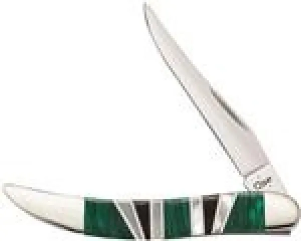 Case Exotic Green Malachite Small Texas Toothpick (EX10096 SS) Knives 11153