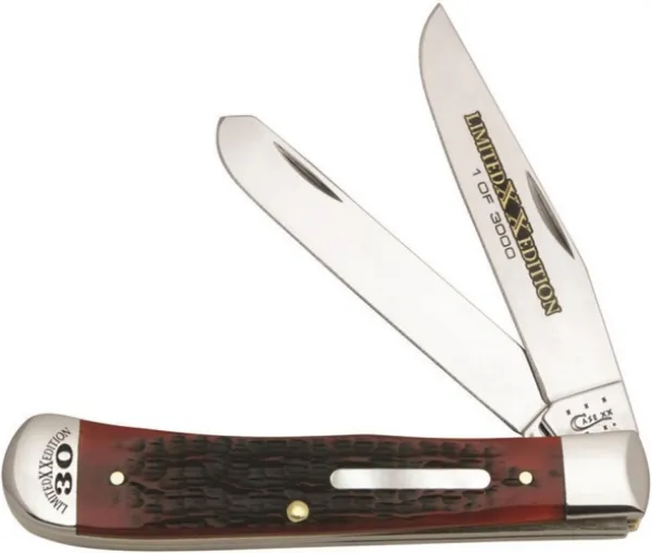 Case Lt Ed Xxx Red Bone Trapper Knives 11629