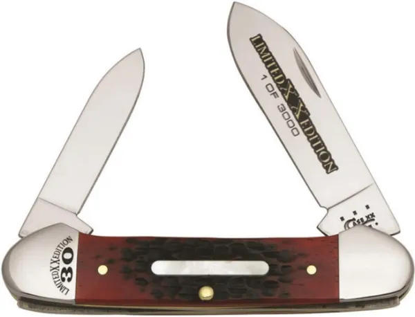 Case Lt Ed Xxx Red Bone Canoe Knives 11632