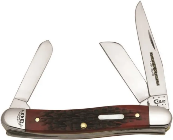 Case Lt Ed Red Bone Med Stockman Knives 11633