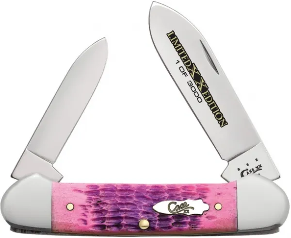 Case Limited XX Edition Series XXXII - Rogers Jig Cotton Candy Bone Canoe (62131 SS) Knives 11706