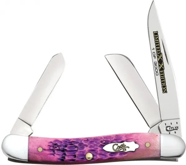 Case Limited XX Edition Series XXXII - Rogers Jig Cotton Candy Bone Medium Stockman (6318 SS) Knives 11707