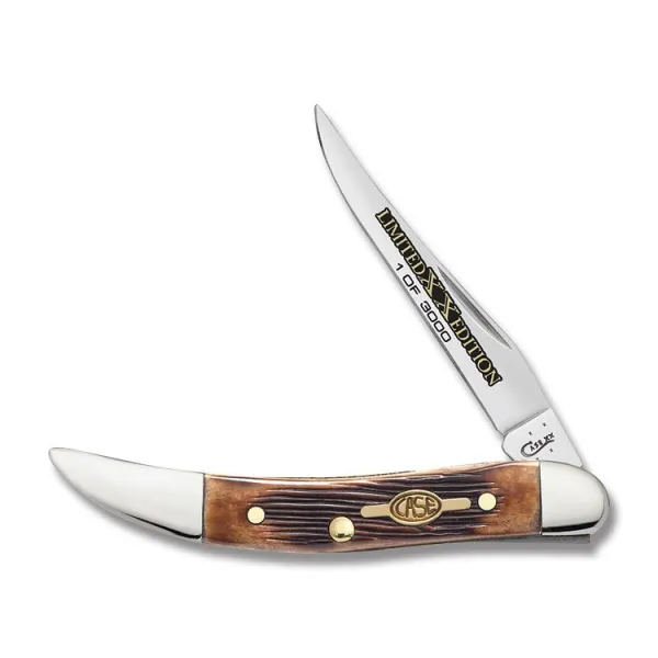 Case Limited XX Edition Series XXXIII Burnt Barnboard Brown Bone Small Texas Toothpick (610096 SS) Knives 11754