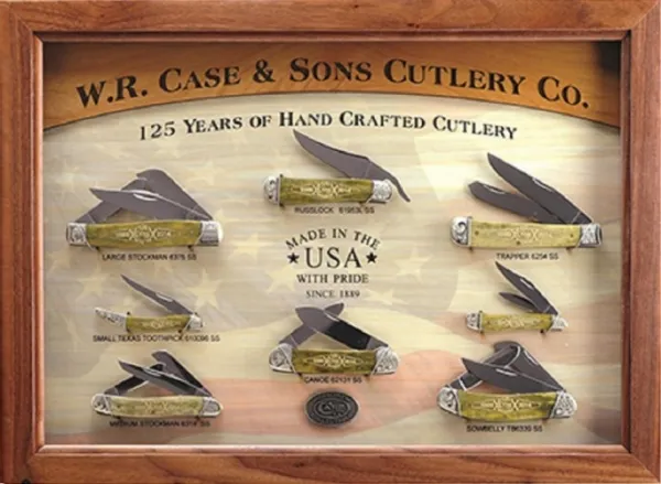 Case 125th Anniv Sm Olive Mint Set Knives 12257