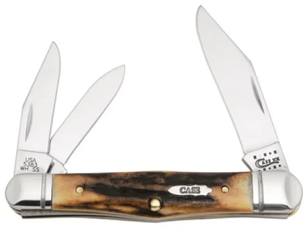 Case Pinched Bolster Stag Whittler Knives 12462