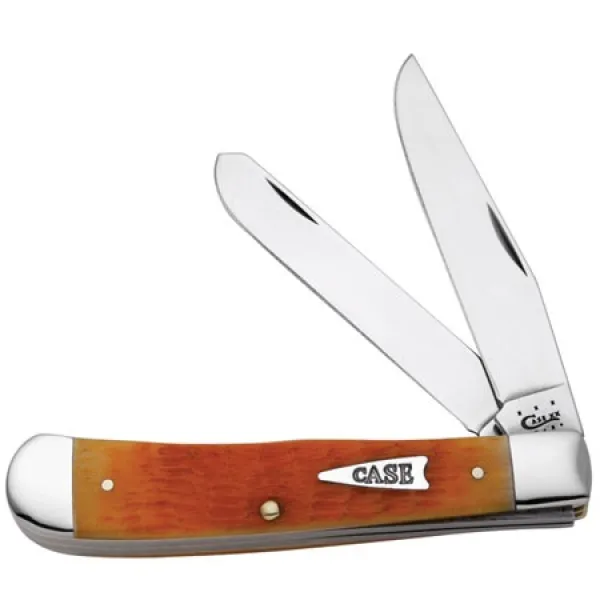 Case 12830 Trapper Orange Peel Bone Knife