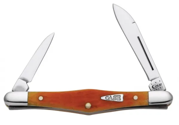 Case Tuxedo Orange Peel Bone Knives 12838