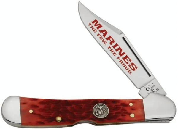 Case Marine Dark Red Copperlock-tin Knives 13171