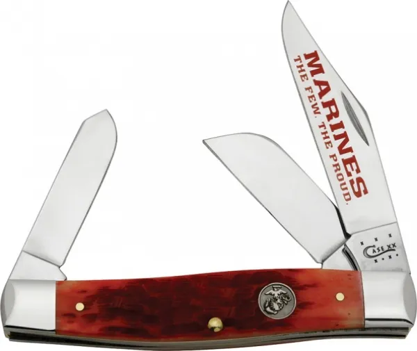 Case Marine Dark Red Stockman- Tin Knives 13173