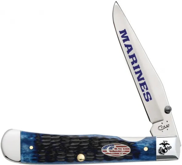 Case Usmc Navy Bl Bn Trapperlock Knives 13176