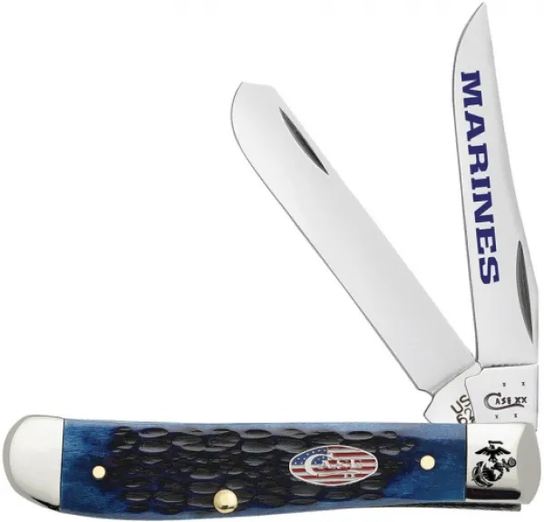 Case Usmc Navy Bl Bn Mini Trapper Knives 13177