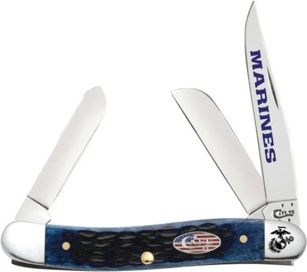 Case Usmc Navy Bl Bn Med Stockman Knives 13178