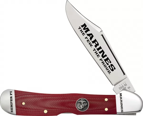 Case Usmc Red G-10 Copperlock Knives 13198