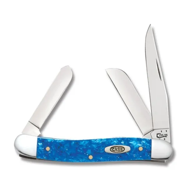 Case Blu Spkl Kirinite-med Stockman Knives 13532
